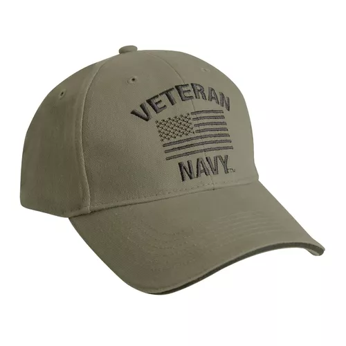 ROTHCO čepice baseball VETERAN NAVY s US vlajkou ZELENÁ