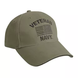 ROTHCO čepice baseball VETERAN NAVY s US vlajkou ZELENÁ