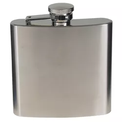 MFH placatka 170ml (6 OZ) chrom mat STŘÍBRNÁ