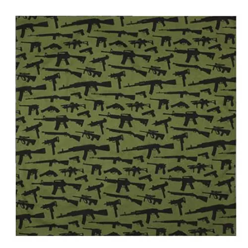 ROTHCO šátek 55 x 55 cm BANDANA GUN PATTERN OLIV