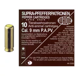 WADIE náboj pepřový P.A. PV SUPRA PFEFFER 9 mm 10ks pistole