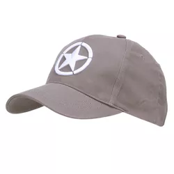 FOSTEX čepice baseball 3D výšivka ALLIED STAR WWII ŠEDÁ