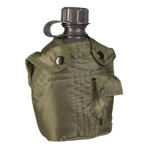 MIL-TEC láhev polní US IMPORT 1l s obalem ZELENÁ