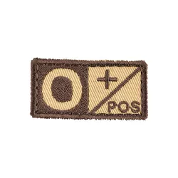 MILITARY RANGE nášivka krevní skupina 0 POS VELCRO PÍSKOVÁ