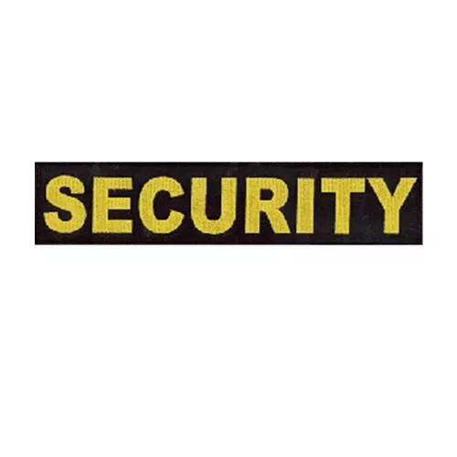 NAVYS nášivka SECURITY velká ČERNÁ se žlutou nití
