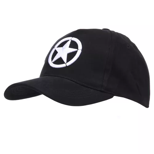 FOSTEX čepice baseball 3D výšivka ALLIED STAR WWII ČERNÁ