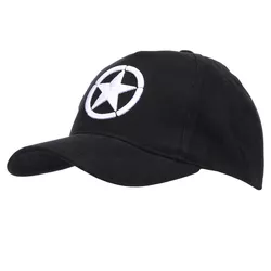 FOSTEX čepice baseball 3D výšivka ALLIED STAR WWII ČERNÁ