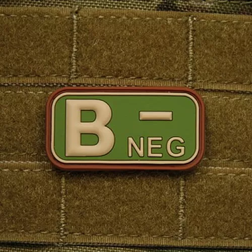 JACKETS TO GO nášivka KREV B NEG plast MULTICAM