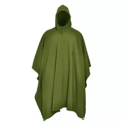 M-Tramp pončo FLEECE se stahovací kapucí ZELENÉ