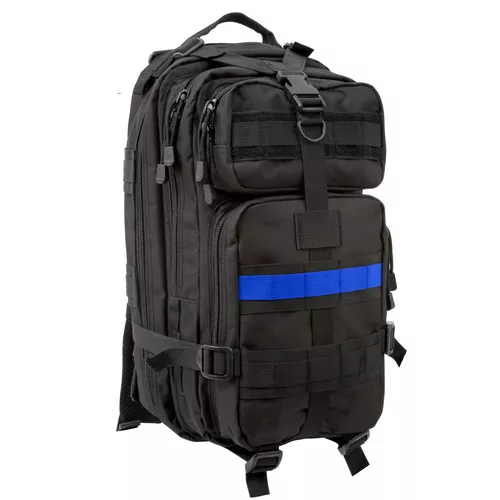 ROTHCO batoh ASSAULT I TRANSPORT s modrým pruhem ČERNÝ