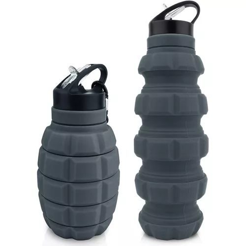 CALIBER GOURMET láhev GRANÁT skládací 580 ml ŠEDÁ