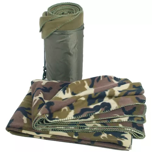 MIL-TEC deka POLY-FLEECE 150x200 s obalem WOODLAND