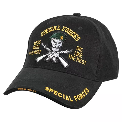 ROTHCO čepice DELUXE SPECIAL FORCES baseball ČERNÁ