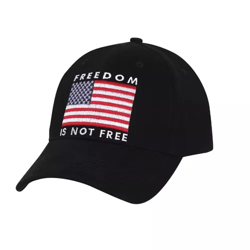 ROTHCO čepice baseball FREEDOM IS NOT FREE ČERNÁ