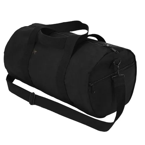 ROTHCO taška přes rameno VÁLEC 48 x 23 cm bavlněná ČERNÁ
