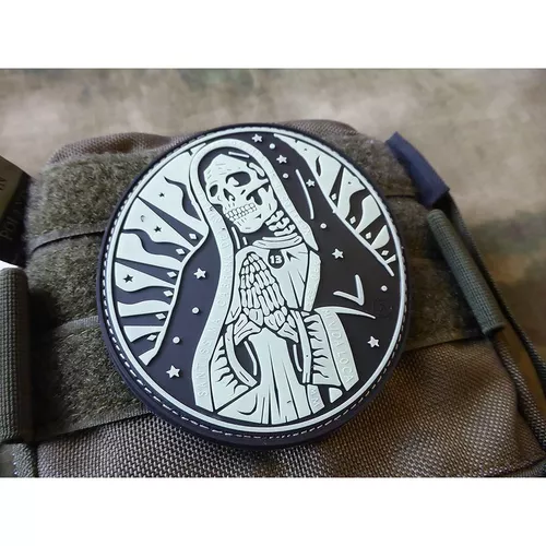 JACKETS TO GO nášivka SANTA MUERTE plast velcro GLOW IN THE DARK