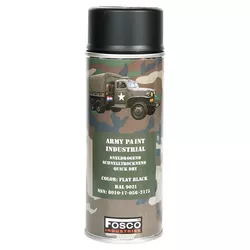FOSCO barva ARMY ve spreji 400ml RAL 9021 ČERNÁ matná