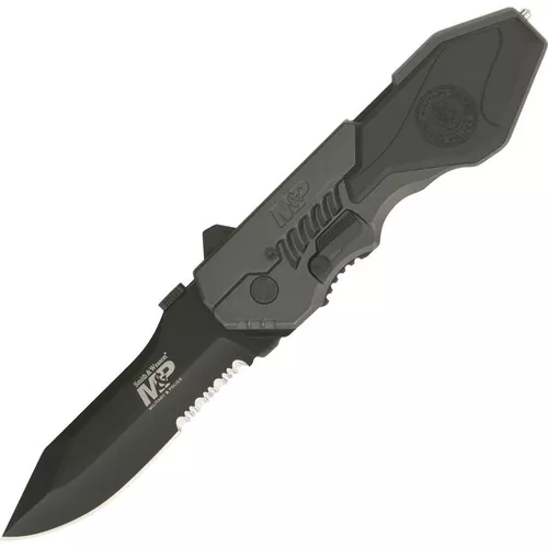 Smith & Wesson nůž S&W MILITARY & POLICE, Al rukojeť, zubaté ostří