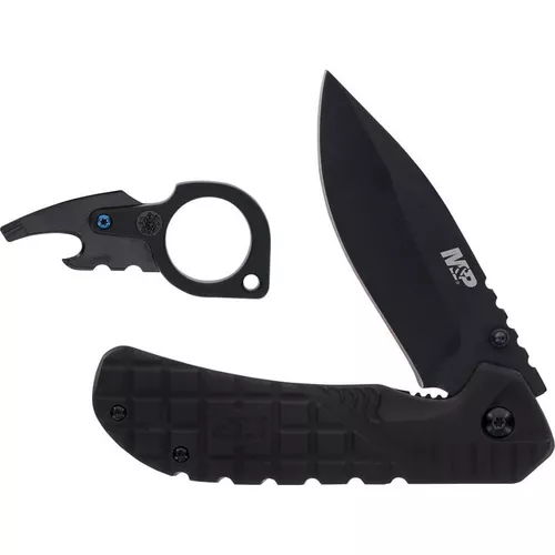 Smith & Wesson nůž zavírací SWP1188459 a otvírák ČERNÝ