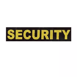 NAVYS nášivka SECURITY velká ČERNÁ se žlutou nití VELCRO