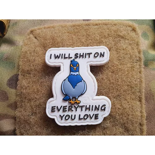JACKETS TO GO nášivka I WILL SHIT ON plast velcro
