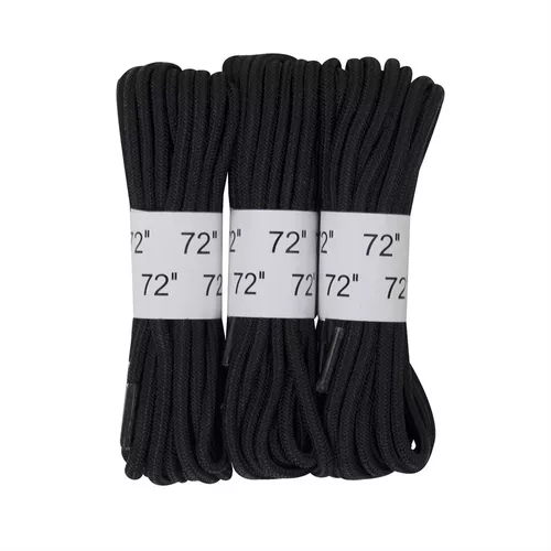 ROTHCO tkaničky do bot 180cm / 72" ČERNÉ sada 3 párů
