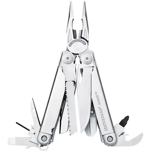 Leatherman kleště multifunkční skládací SURGE STŘÍBRNÁ