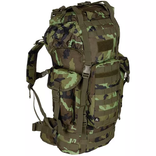 MFH batoh bojový MOLLE 65l polstrovaný + ALU výztuha vz.95 les