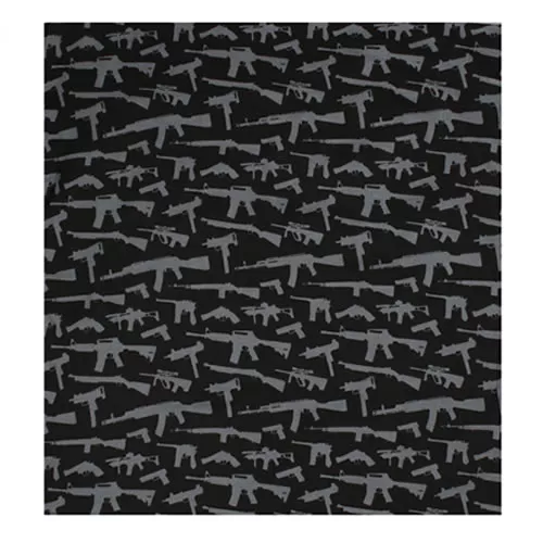 ROTHCO šátek 55 x 55 cm BANDANA GUN PATTERN ČERNÁ