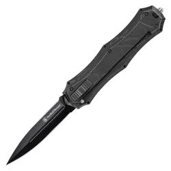 Smith & Wesson nůž vystřelovací OUT THE FRONT hladké ostří ČERNÝ