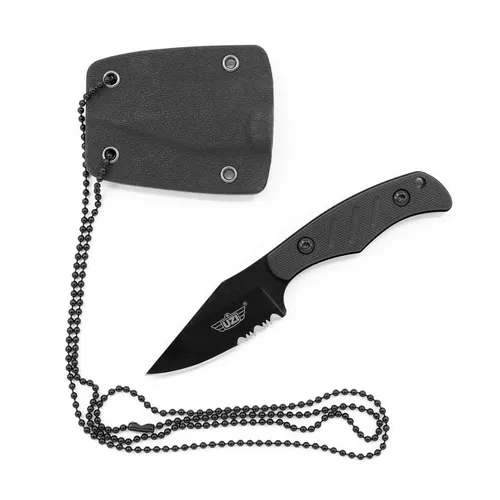 UZI nůž NECK s pouzdrem pro zavěšení ČERNÝ