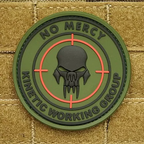 JACKETS TO GO nášivka NO MERCY - KINETIC GROUP plast ZELENÁ