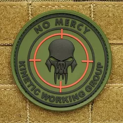 JACKETS TO GO nášivka NO MERCY - KINETIC GROUP plast ZELENÁ