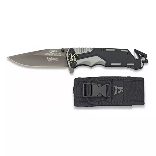 K25 nůž Tactical 19654-A zavírací ČERNO/ŠEDÝ