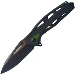 SCHRADE nůž zavírací 1100048 hladké ostří ČERNÝ/ZELENÝ