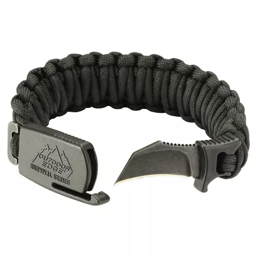 OUTDOOR EDGE náramek PARACLAW M s nožem v přezce ČERNÝ