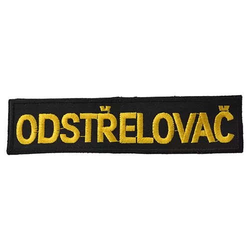 NAVYS nášivka ODSTŘELOVAČ - ČERNÁ se žlutou nití