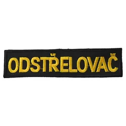 NAVYS nášivka ODSTŘELOVAČ - ČERNÁ se žlutou nití
