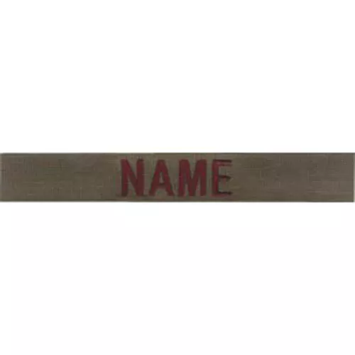 MILITARY RANGE nášivka jmenovka "NAME" hnědá nit OLIV