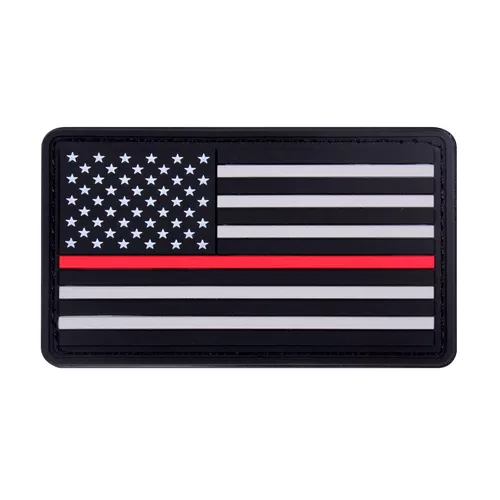 ROTHCO nášivka USA vlajka ČERVENÁ linka plast VELCRO