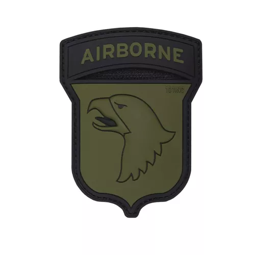 101INC nášivka 3D plastová AIRBORNE 101 ZELENÁ