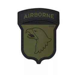 101INC nášivka 3D plastová AIRBORNE 101 ZELENÁ