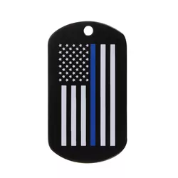 ROTHCO známka identifikační DOG TAG vlajka US s modrou linkou