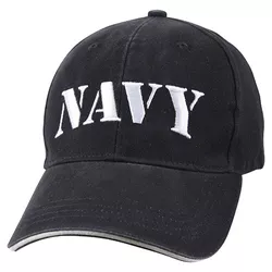 ROTHCO čepice s vyšitým nápisem NAVY vintage TMAVĚ MODRÁ