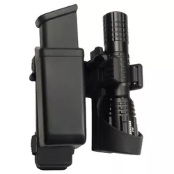 ESP pouzdro rotační MOLLE pro zásobník 9mm LUGER a svítilnu