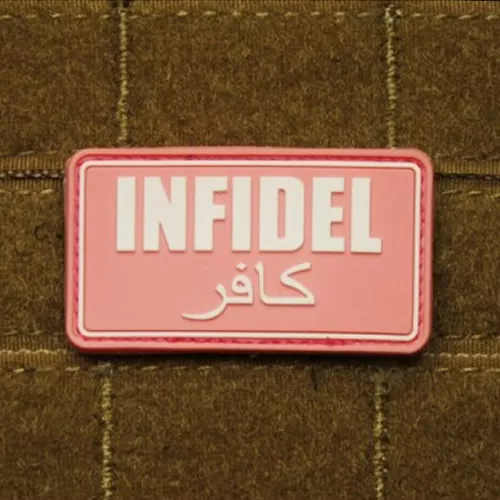 JACKETS TO GO nášivka INFIDEL plast RŮŽOVÁ/BÍLÁ