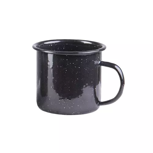 MIL-TEC hrnek WESTERN smaltovaný 350 ml ČERNÝ