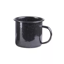 MIL-TEC hrnek WESTERN smaltovaný 350 ml ČERNÝ