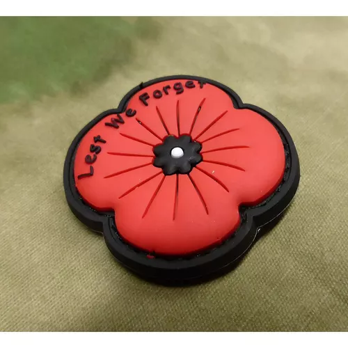 JACKETS TO GO nášivka VLČÍ MÁK LEST WE FORGET velcro BAREVNÁ
