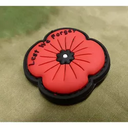 JACKETS TO GO nášivka VLČÍ MÁK LEST WE FORGET velcro BAREVNÁ
